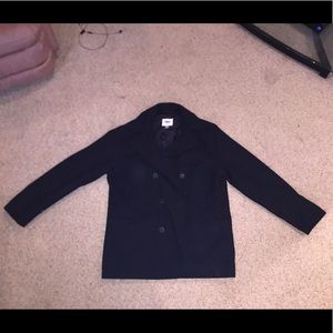 Mens Black Old Navy Pea Coat